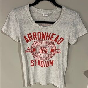 Chiefs Charlie Hustle Arrowhead Stadium Graphic Tee - Gray and Red